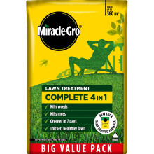 Miraclegro Evergreen Complete 4in1 Lawn Food Weed Moss Control 360 m2