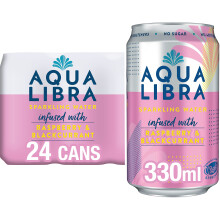 Aqua Libra Sparkling Sugarfree Fruit Water No Calories Raspberry and