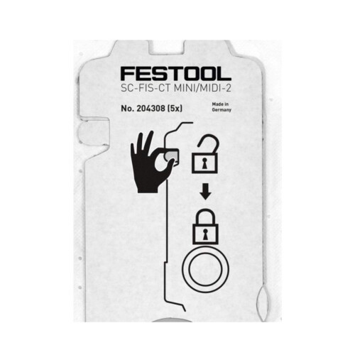 Festool Festool Scfisct Mini Midi Self Clean Dust Extractor Filter Bag Pack of 1