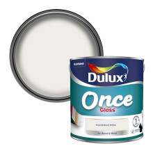 Dulux Once Gloss Paint for Wood and Metal - Pure Brilliant White 2 5L
