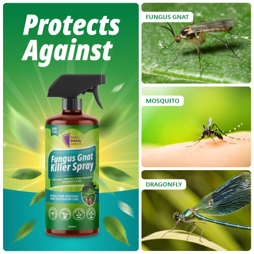 Fungus Gnat Killer Spray 200ml Organic Protection Against Sciarid 1
