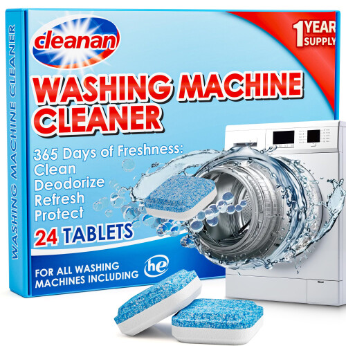 Washing Machine Cleaner Deep Clean Tablets - 24 Pack for Yearround