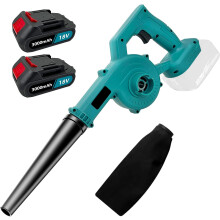 Leaf Blower Cordless with 2 Batteries 3000mAh and Charger 18V Handle