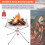 Portable Fire Pit for Camping Outdoor Folding Firepit Fireplace with 4