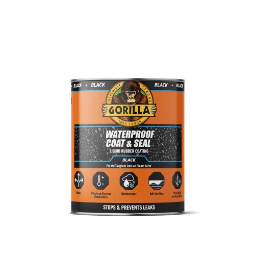 Gorilla Gorilla 84756 Waterproof Coat Seal Black 473ml