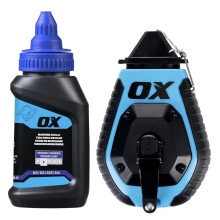 Ox Trade 30m 100 Abs Chalk Reel W Grip Value Pack - Standard Bold Line