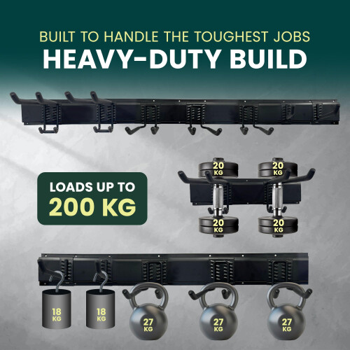Green Haven Heavy Duty 48inch Garden Tool Rack Customisable 1