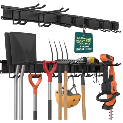 Green Haven Heavy Duty 48inch Garden Tool Rack Customisable