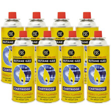 Marksman 8 Butane Gas Bottles Canister Camping Heater Cooker Bbq