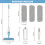 Papclean Microfibre Spray Mop with 3 Reusable Pads and Refillable 7