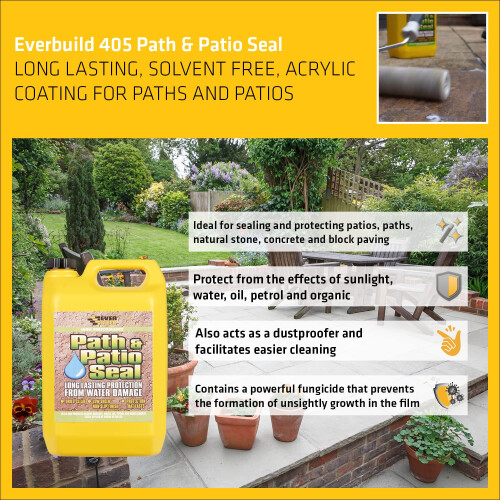 Everbuild 405 Highperformance Path and Patio Seal Solventfree Clear 5L 2