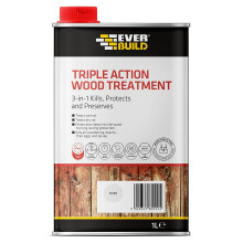 Everbuild Triple Action (Kills, Protects and Preserves) Wood Treatment – Lasting Protection From Damage Caused By Wood Rot, Fungi And Wood Boring In
