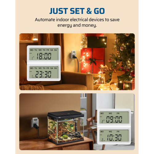 Dewenwils Digital Lamp Timer Socket Plug 20 on Off Weekly Settings 2
