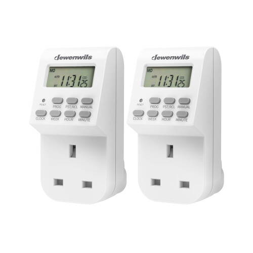 Dewenwils Digital Lamp Timer Socket Plug 20 on Off Weekly Settings