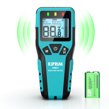Kiprim Pinless Damp Meter Moisture for Wood Walls Masonry Accurate