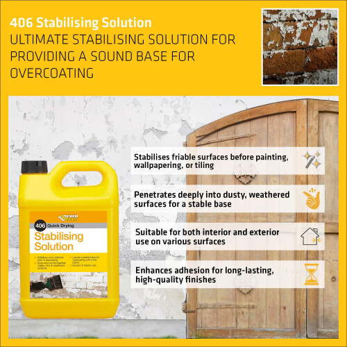 Everbuild Everbuild 406 Quick Drying Stabilising Solution Clear 5L 2