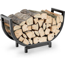 Mutool Metal Firewood Rack Heavy Duty Log Holder for Indoor Outdoor