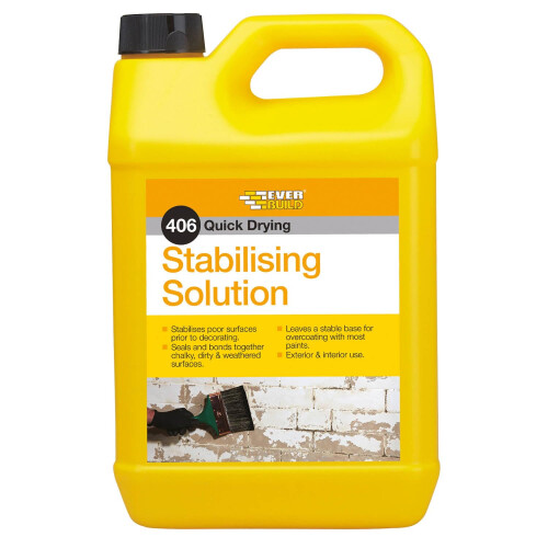 Everbuild Everbuild 406 Quick Drying Stabilising Solution Clear 5L