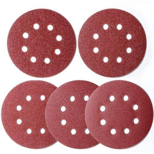 100pcs 125mm Sanding Discs Hook and Loop 20 X 40 60 80 120 180 Mixed