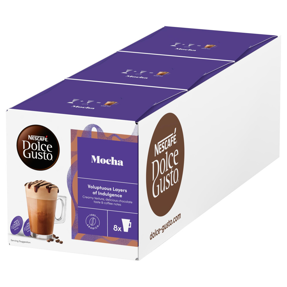 Nescafe Dolce Gusto Mocha 16 Capsules 3 Packs 48 Cups