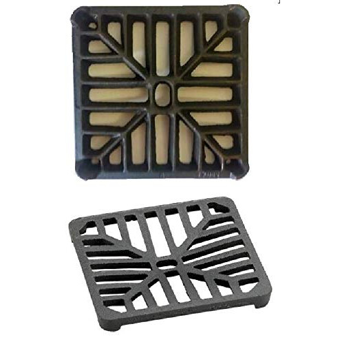 6 X 152mm 9mm Thick Square Cast Iron Gully Grid Grate Heavy Duty Drain