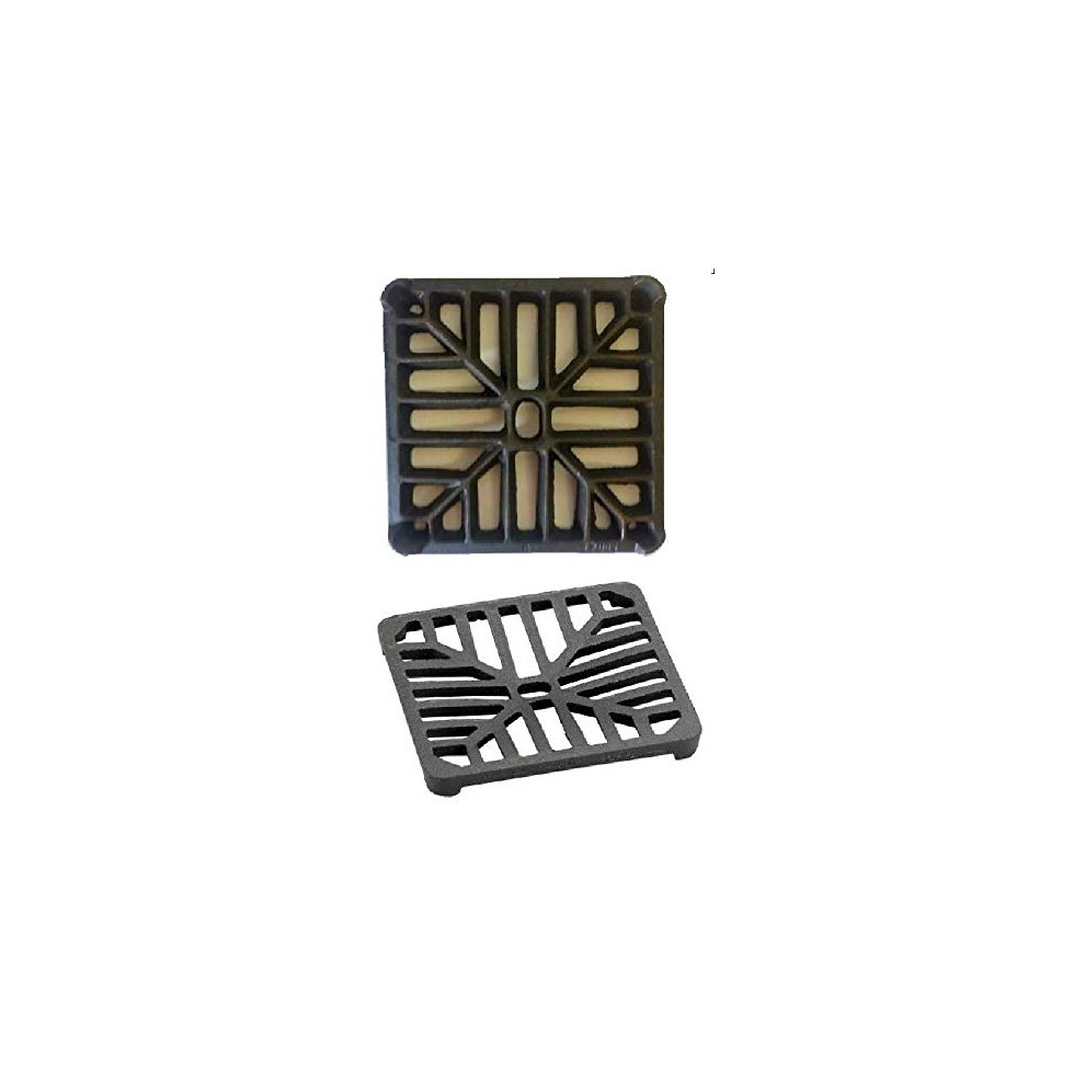 6 X 152Mm 9Mm Thick Square Cast Iron Gully Grid Grate Heavy Duty Drain 36595266