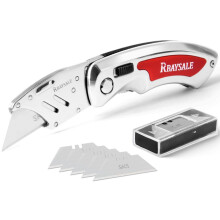 Rbaysale Utility Knife Folding Heavy Duty Carpet Cutter with 5 SK5