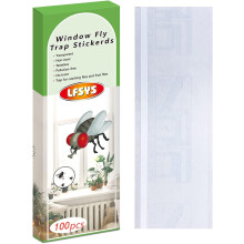 Lfsys 100 Pack Window Fly Trap Fruit Traps for Indoors Paper Sticky
