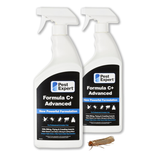 Pest Expert Carpet Moth Killer Spray 2 X 1ltr - Formula C ' Advanced