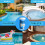 Pool Crab Chlorine Tablets 1kg Multifunctional 4-in1 Dispenser for 8