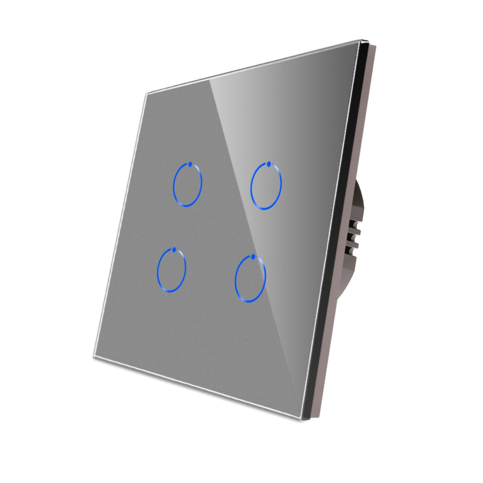 Cnbingo Touch Light Switch Grey Tempered Glass Panel With Led 46151476