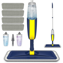 Homtoyou Spray Mop for Cleaning Floors Wet Dry Flat with Sprayer