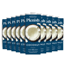 Plenish Organic Unsweetened Coconut Milk 1L Pack of 8