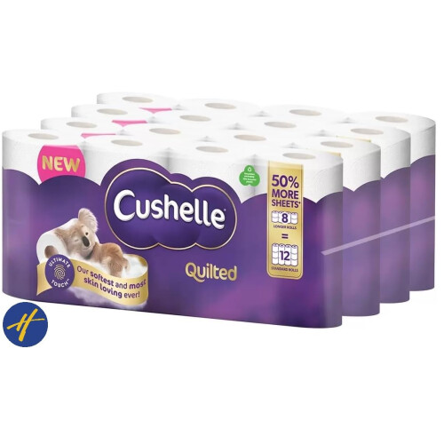 Cushelle Quilted 3ply Double Size 50 Longer Soft Absorbent Rolls 32 2