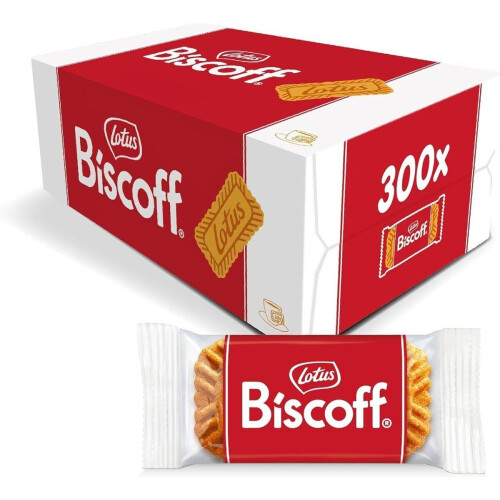 Lotus Biscoff Biscuits 300 Individually Wrapped Caramelised Cookies