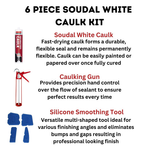 Decorators Caulk White Set - Bundle with Sealant Gun Silicone Tool 1