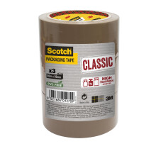 Scotch Packaging Tape Roll - Brown 50mm X 66m Pack of 3 Ideal for