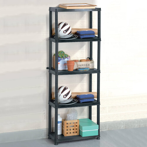 Vivo Technologies 2 X 5 Tier Heavy Duty Plastic Shelving Unit Storage 1