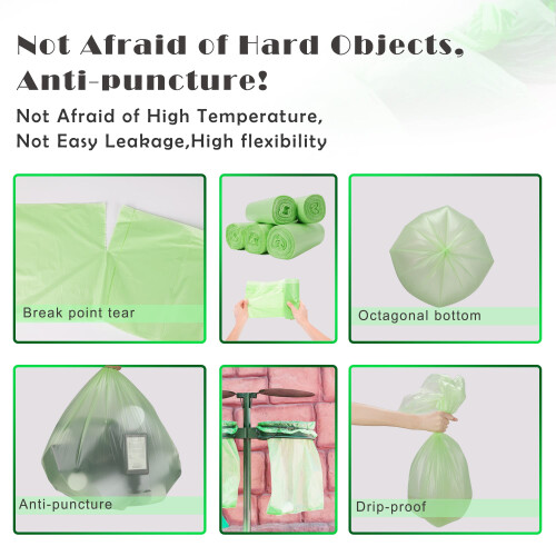 Biodegradable Bin Liners 80 Counts 50L 13Gallon Large Garbage Bags 1