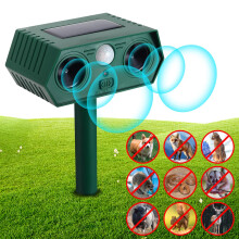 Solar Powered Cat Repellent Ultrasonic Animal Scarer Deterrents for