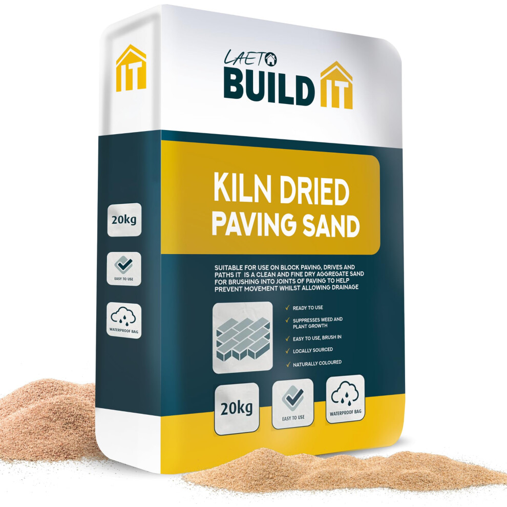 Laeto Kiln Dried Sand 20Kg - Premium Paving For Joints Driveways 61511576