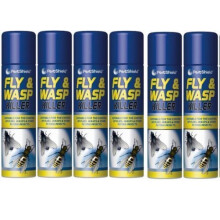 6 X 300ml Fly and Wasp Killer Spray Kills Flies Flying Ant Midges
