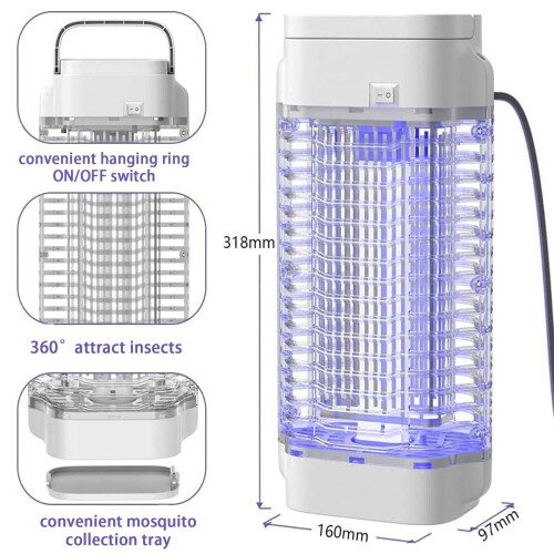 Bug Zapper 18 W Flying Insect Control Lamp Electric Killer Waterproof 1