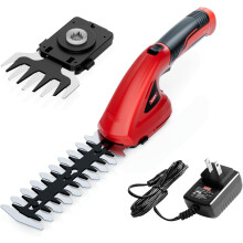 Mzk 7.2V Cordless Hedge Trimmer 2 in 1 Handheld Grass Clippers
