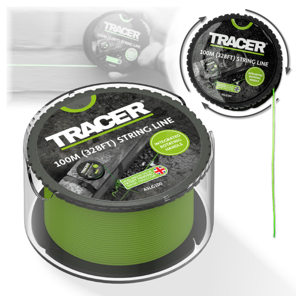 Tracer 100M String Line - Antitangle High Visibility Builders On 70870541