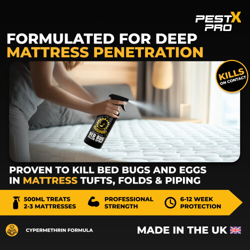 Pest X Pro Blackout Bed Bug Killer Spray 500ml Fastacting Cypermethrin 1