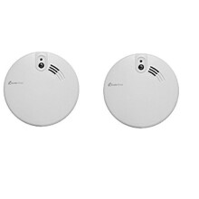Twin Pack Kidde Firex KF20 Mains Powered Optical Smoke Alarm with 9V