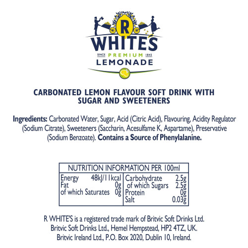 R Whites Premium Lemonade 150ml Pack of 24 1