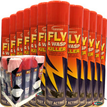 12x Fly Wasp Killer Fastacting Spray Zapper Repellent Insecticide