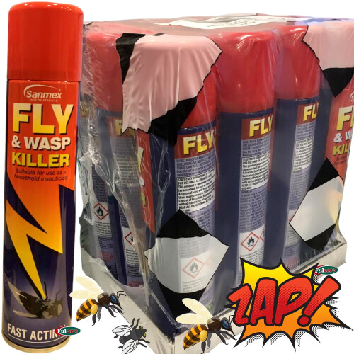 12x Fly Wasp Killer Fastacting Spray Zapper Repellent Insecticide 1